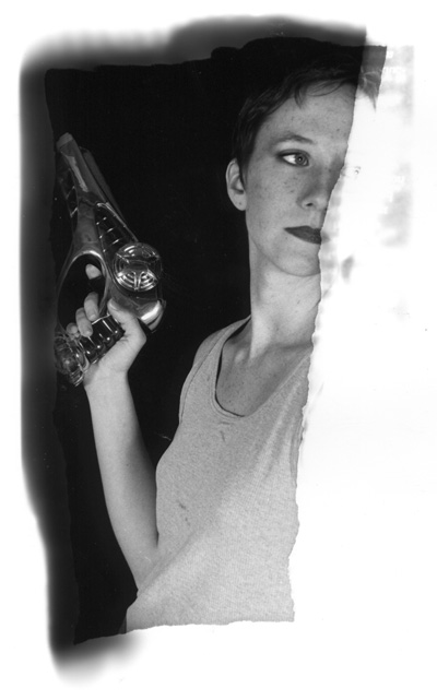 Liz with Gun
